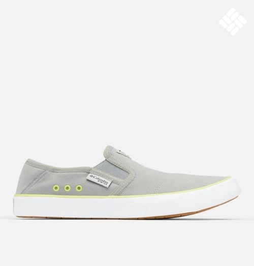 Men's Columbia PFG Slack Tide Slip On Sneakers Light Grey | CA-K8ACL
