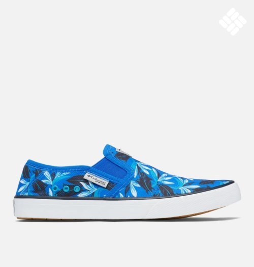 Men's Columbia PFG Slack Tide Slip On Sneakers Blue | CA-O30AL
