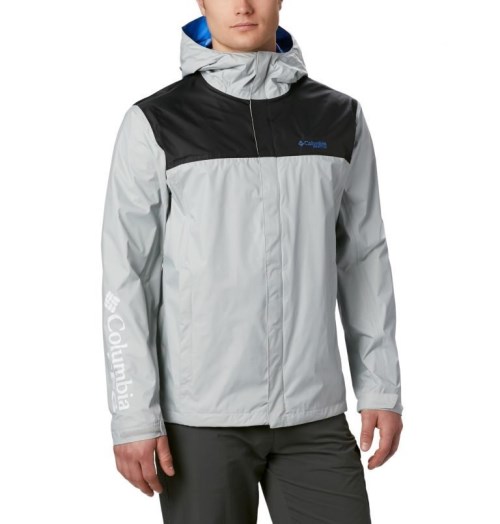 Men's Columbia PFG Storm Jackets Light Grey | CA-Q8506