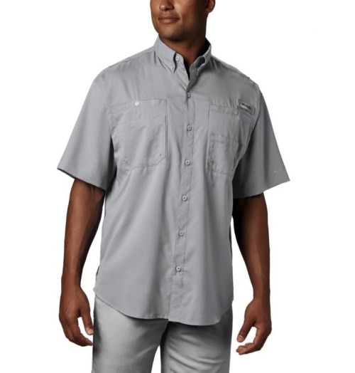 Men's Columbia PFG Tamiami II Short Sleeve Shirts Light Grey | CA-E8356