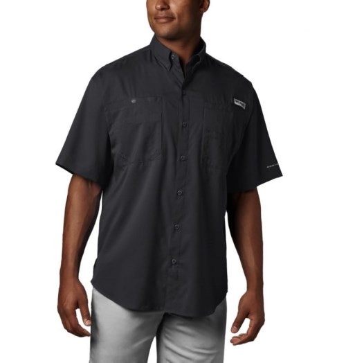 Men's Columbia PFG Tamiami II Short Sleeve Shirts Black | CA-VC085