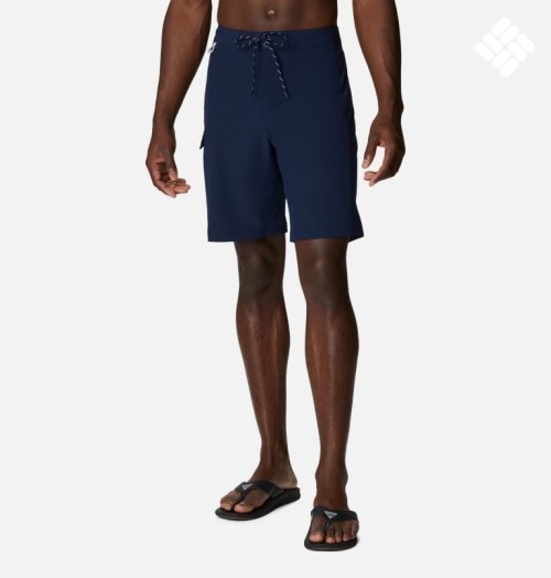 Men's Columbia PFG Terminal Tackle Board Shorts Navy | CA-JL8A6