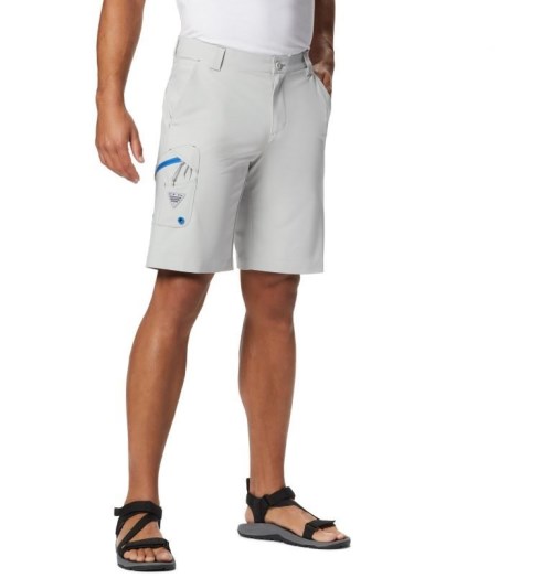 Men's Columbia PFG Terminal Tackle Shorts Light Grey | CA-UA04C