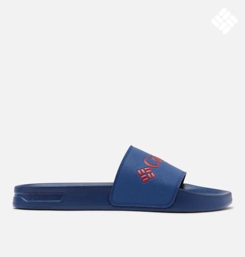 Men's Columbia PFG Tidal Ray Slides Blue | CA-V65C4