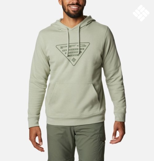Men's Columbia PFG Triangle II Hoodie Grey | CA-H48L5