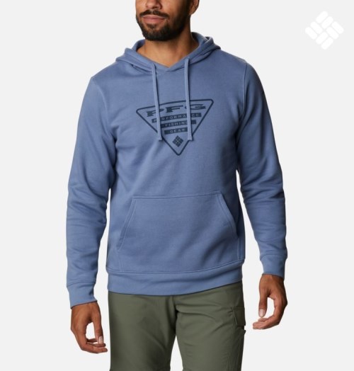 Men's Columbia PFG Triangle II Hoodie Navy | CA-P450A