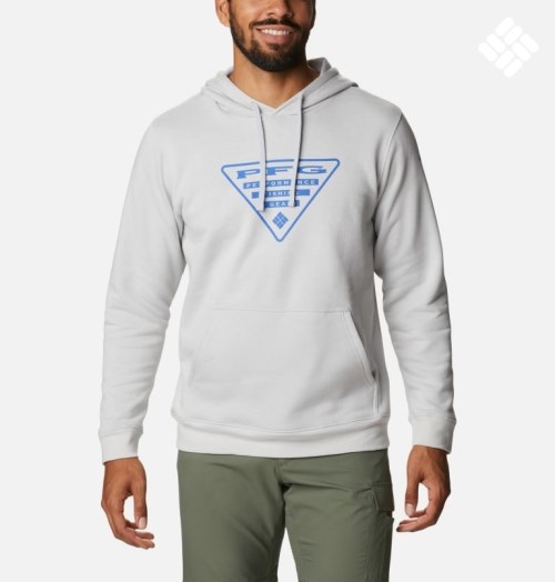 Men's Columbia PFG Triangle II Hoodie White | CA-T80A1