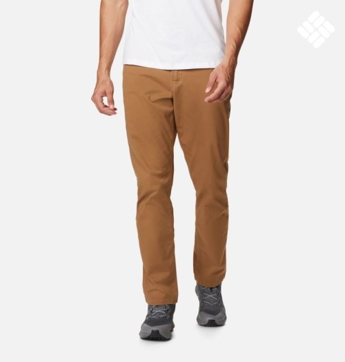 Men's Columbia Pacific Ridge 5 Pocket Pants Brown | CA-J4A6L
