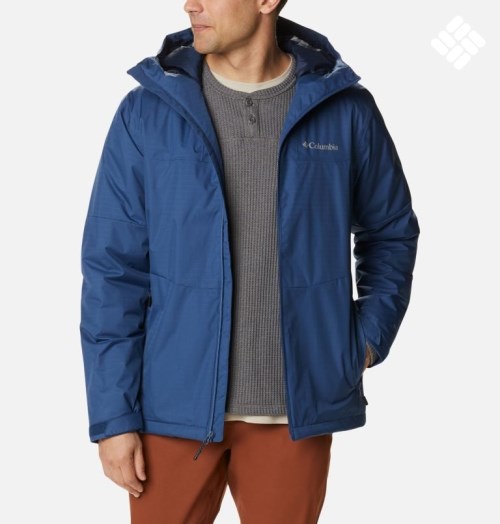 Men's Columbia Point Park Insulated Jackets Navy | CA-I18LA