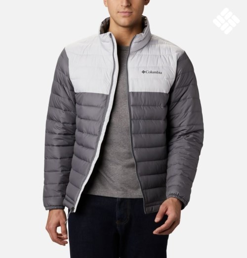 Men's Columbia Powder Lite Insulated Jackets Grey | CA-E83C6
