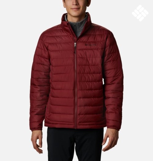 Men's Columbia Powder Lite Insulated Jackets Red | CA-U51L3