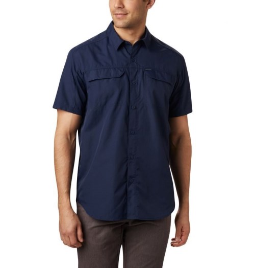 Men's Columbia Silver Ridge 2.0 Short Sleeve Shirts Navy | CA-X8L15