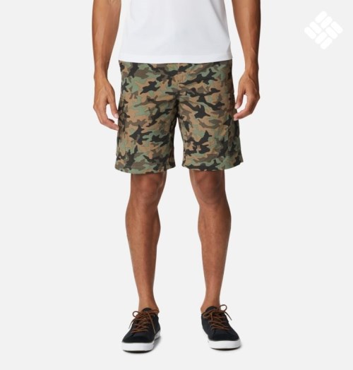 Men's Columbia Silver Ridge Printed Cargo Shorts Camo | CA-U5084