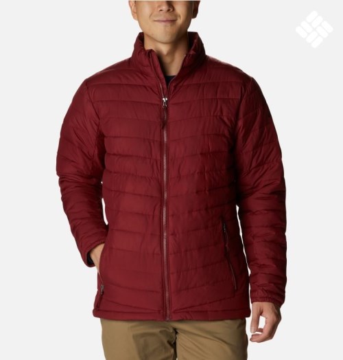 Men's Columbia Slope Edge Jackets Red | CA-SC3A8