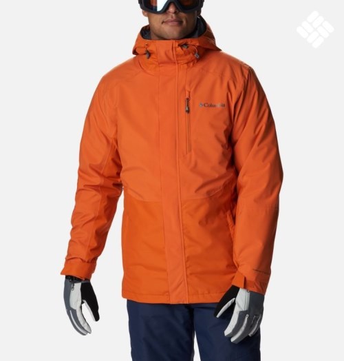 Men's Columbia Snow Glide Interchange Jackets Orange | CA-U045C