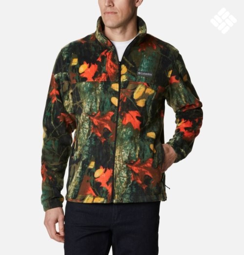 Men's Columbia Steens Mountain Printed Fleece Jackets Multicolor | CA-RLC85