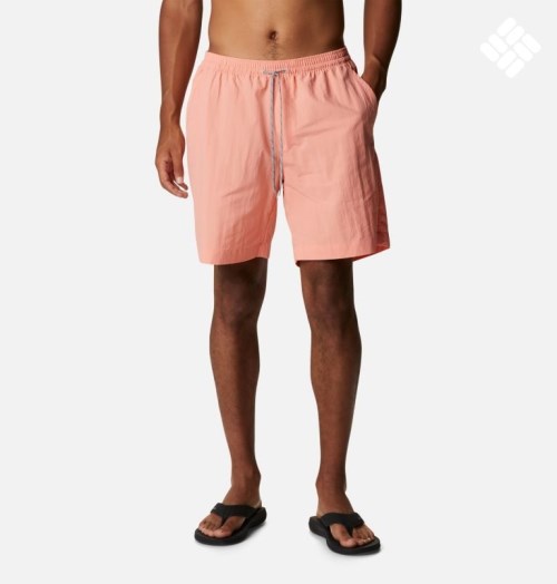 Men's Columbia Summerdry Shorts Coral | CA-N30LA