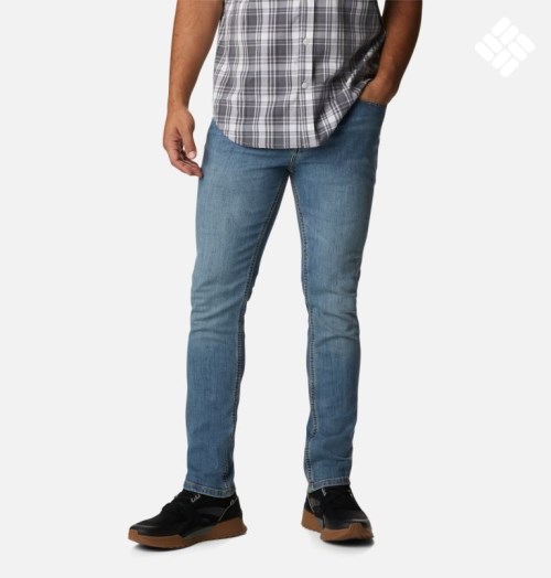 Men's Columbia Ten Falls Denim Pants Blue | CA-P6C04