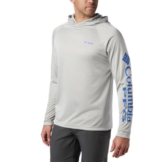 Men's Columbia Terminal Tackle Heather Hoodie Light Grey | CA-R561A