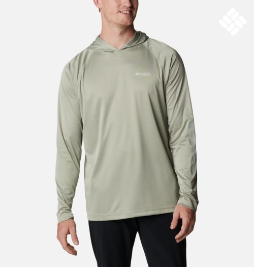 Men's Columbia Terminal Tackle Heather Hoodie Olive | CA-W61L4