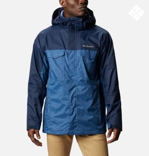 Men's Columbia Timberline Triple Interchange Jackets Navy | CA-B1AL5