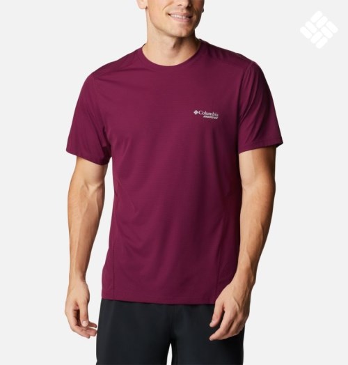 Men's Columbia Titan Ultra III Short Sleeve T Shirts Fuchsia | CA-QL856