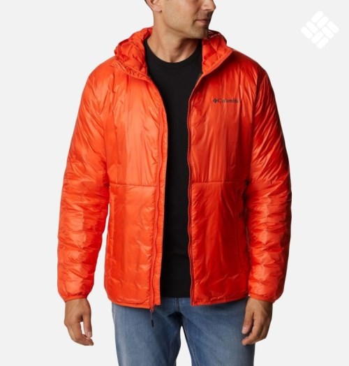 Men's Columbia Trail Shaker Double Wall Hooded Jackets Orange | CA-B8034