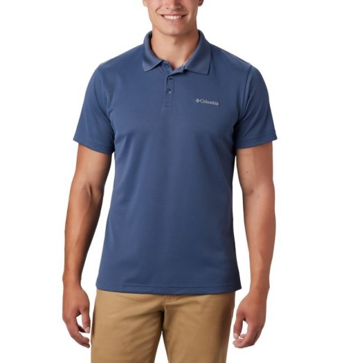 Men's Columbia Utilizer Polo Shirts Navy | CA-KC368