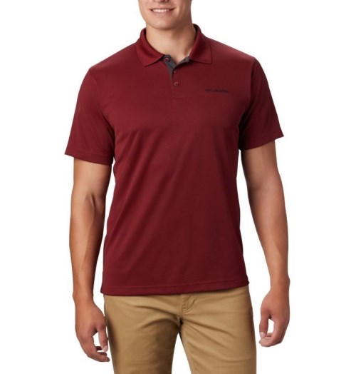 Men's Columbia Utilizer Polo Shirts Red | CA-LCA84