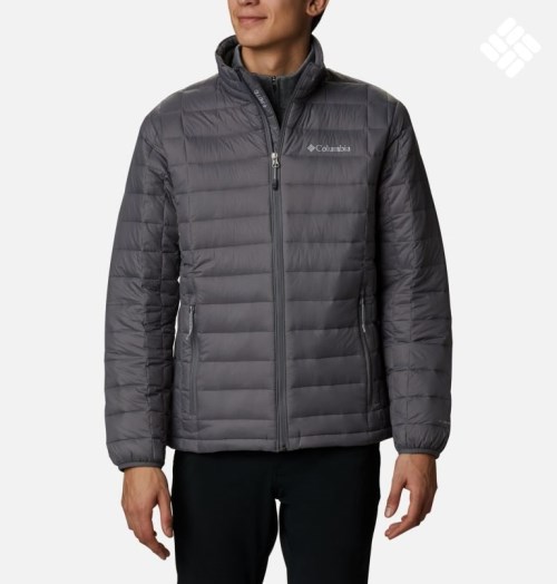 Men's Columbia Voodoo Falls 590 TurboDown Jackets Dark Grey | CA-D450A