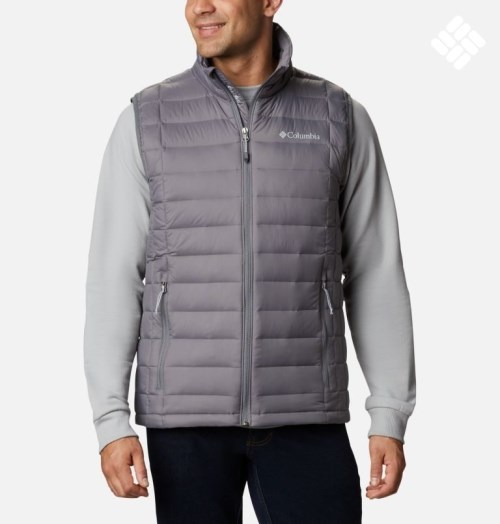 Men's Columbia Voodoo Falls 590 TurboDown Vest Grey | CA-VL486