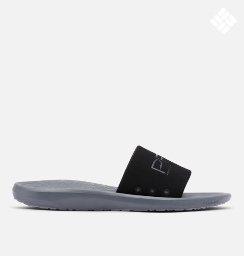 Men's Columbia Yachtrocker PFG Slides Black / Grey | CA-GA0C5