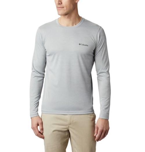 Men's Columbia Zero Rules Long Sleeve Sweatshirts Light Grey | CA-F1586