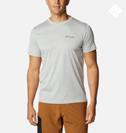 Men's Columbia Zero Rules Short Sleeve - Active Fit T Shirts Light Grey | CA-K61CL