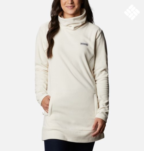 Women's Columbia Ali Peak Fleece Tunic Sweatshirts Cream | CA-K0316