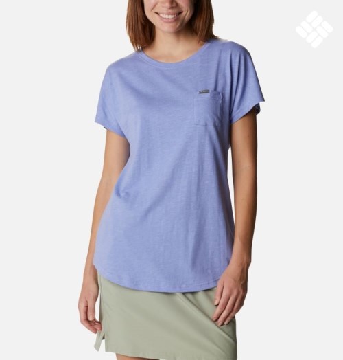 Women's Columbia Cades Cape T Shirts Lavender | CA-AA35C