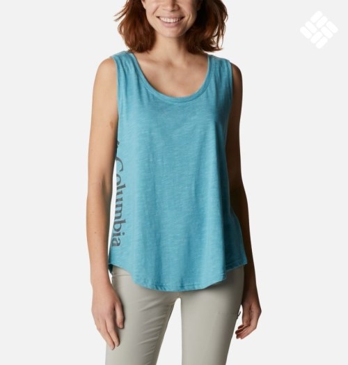 Women's Columbia Cades Cape Tanks Turquoise | CA-TL68C