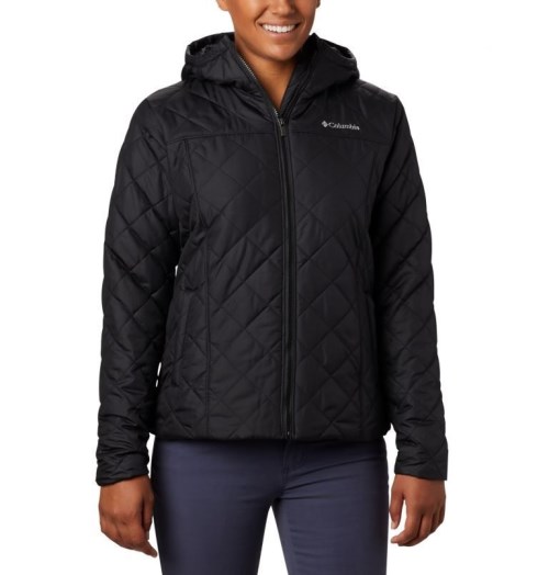 Women's Columbia Copper Crest Hooded Jackets Black | CA-MAC14