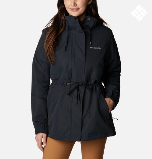 Women's Columbia Drop Ridge Interchange Jackets Black | CA-VA0C4