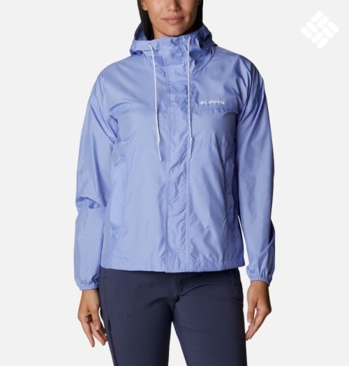 Women's Columbia Flash Challenger Windbreaker Jackets Blue | CA-G61CL
