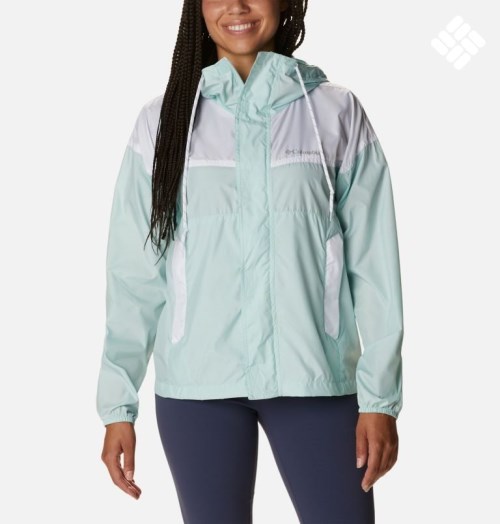 Women's Columbia Flash Challenger Windbreaker Jackets Turquoise | CA-M530C