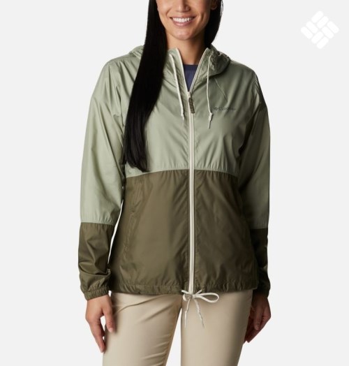 Women's Columbia Flash Forward Windbreaker Jackets Olive | CA-Y34L5