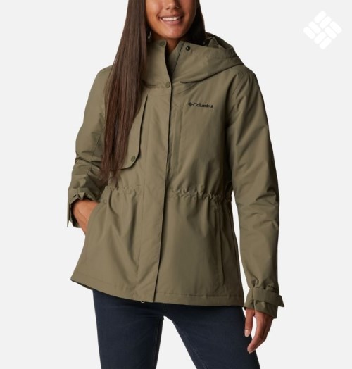 Women's Columbia Hadley Trail Jackets Olive | CA-ZL360