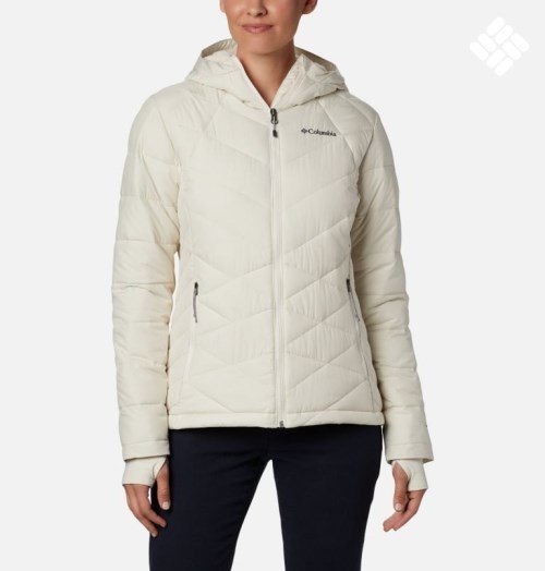 Women's Columbia Heavenly Hooded Jackets Cream | CA-N3014