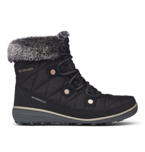 Women's Columbia Heavenly Shorty Omni-Heat Boots Black | CA-E48LA