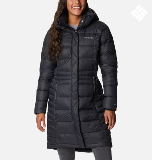Women's Columbia Hexbreaker Elite Omni-Heat Infinity Down Jackets Black | CA-G4LA3