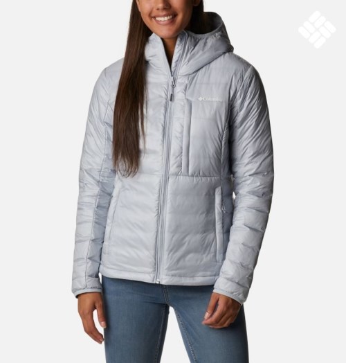 Women's Columbia Infinity Summit Omni-Heat Infinity Double Wall Hooded Down Jackets Grey | CA-WL15C