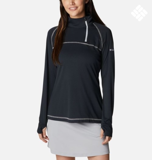 Women's Columbia Omni-Wick New Classic Sweatshirts Black | CA-Q86L1