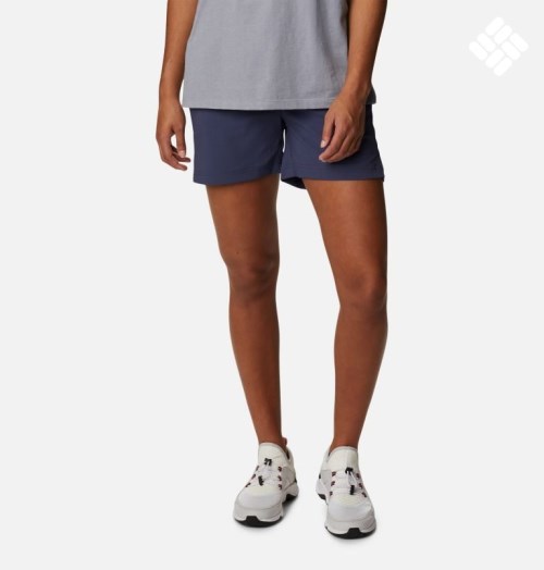 Women's Columbia On The Go Shorts Navy | CA-L6534