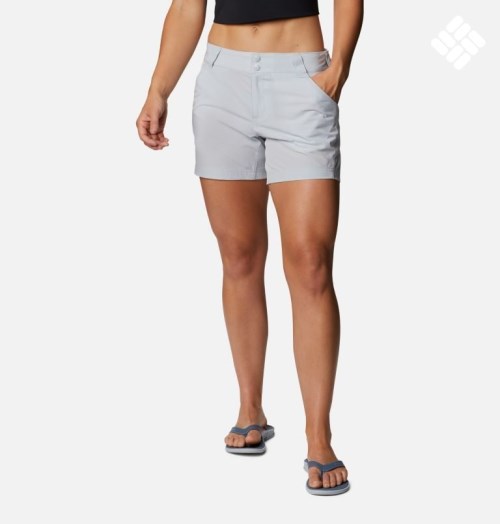 Women's Columbia PFG Coral Point III Shorts Light Grey | CA-ELC34